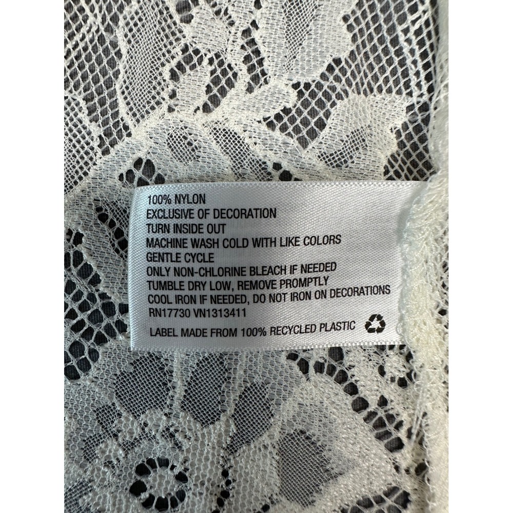 NWT* Ivory Lace Xhilaration Sheer Bell Sleeve Open Front Women's Cardigan XL - Picture 7 of 8
